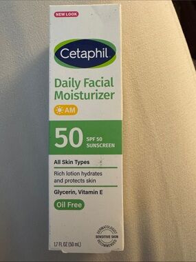 Daily Facial Moisturizer SPF 50 -  Cetaphil new in box